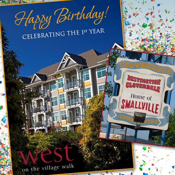 Celebrating 1 year at West on the Village Walk in Cloverdale BC